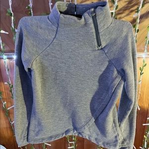 Girls’ asymmetric funnel neck sweatshirt